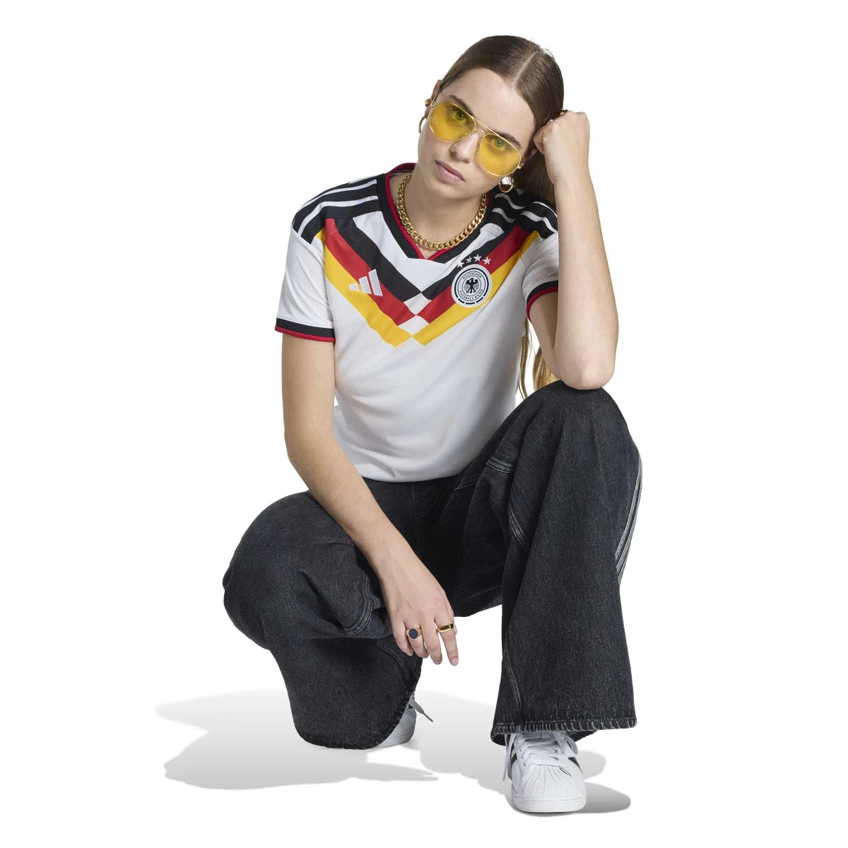 adidas DFB Home Trikot Damen WM2026 - weiß/schwarz/rot/gold