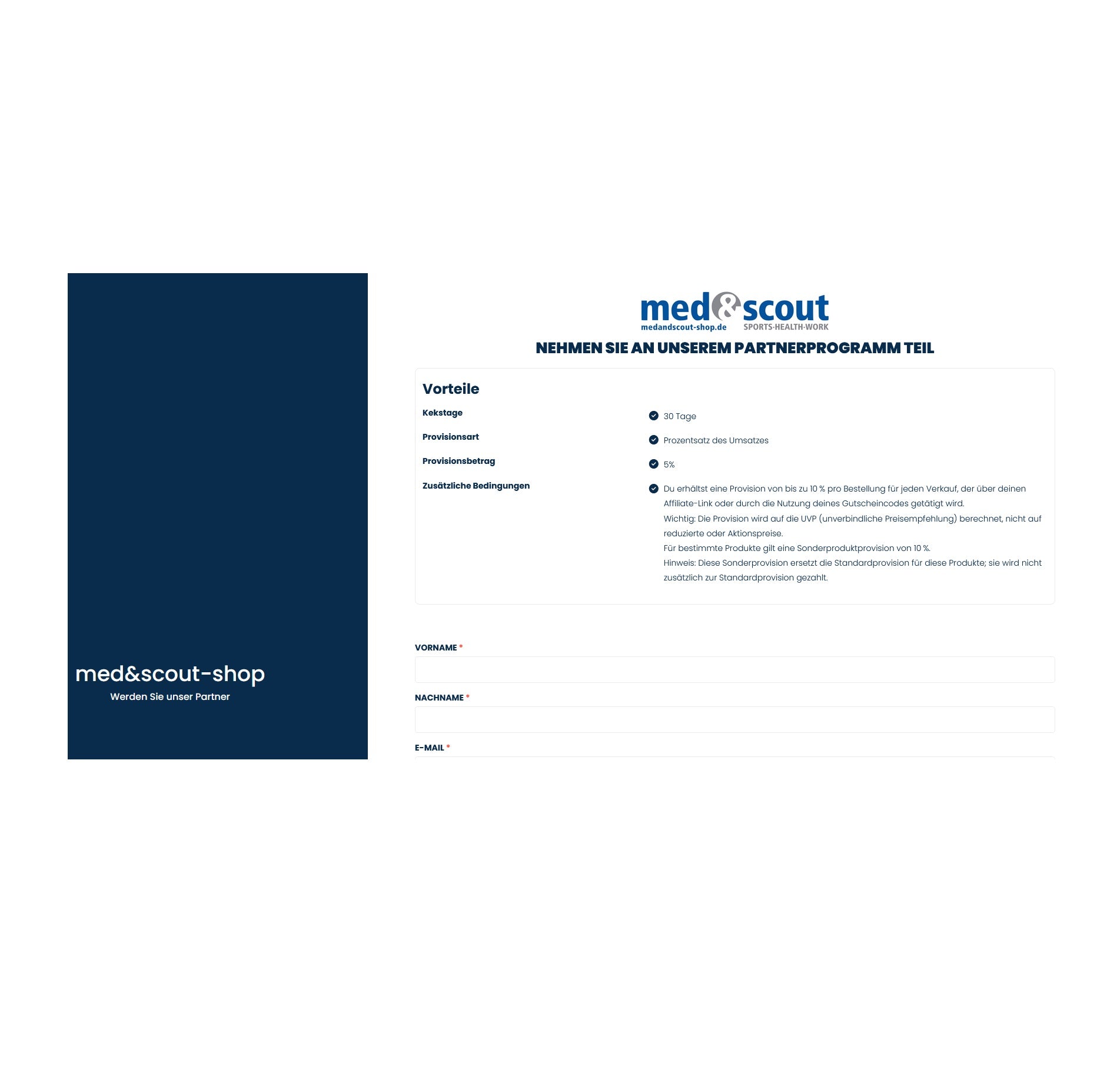 Affiliate Partnerprogramm