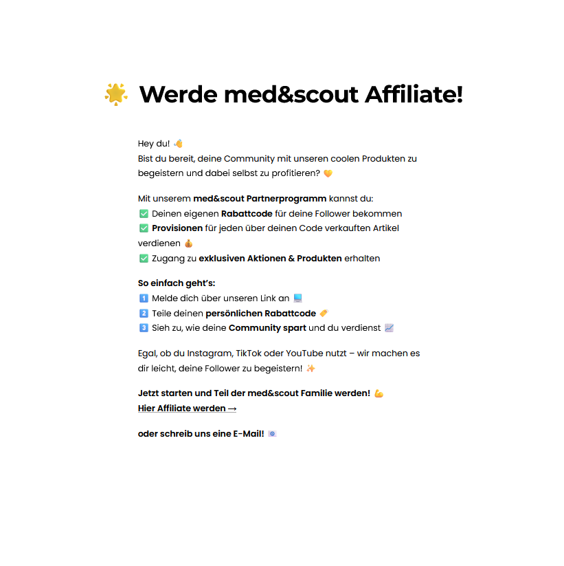 Affiliate Partnerprogramm