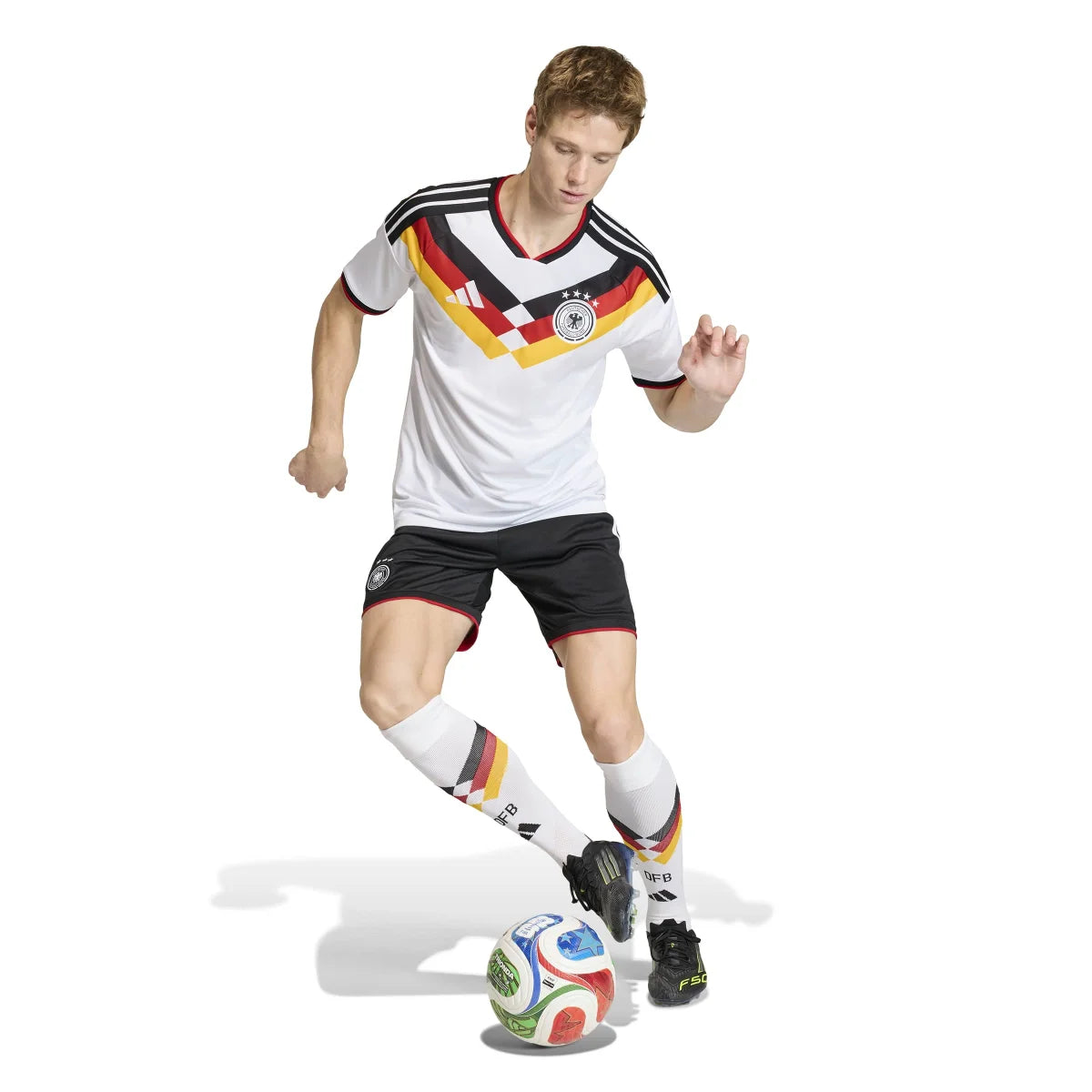 adidas DFB Home Trikot Herren WM2026 - weiß/schwarz/rot/gold