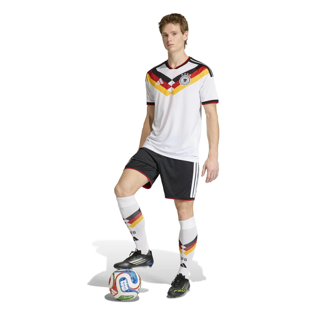 adidas DFB Home Trikot Herren WM2026 - weiß/schwarz/rot/gold