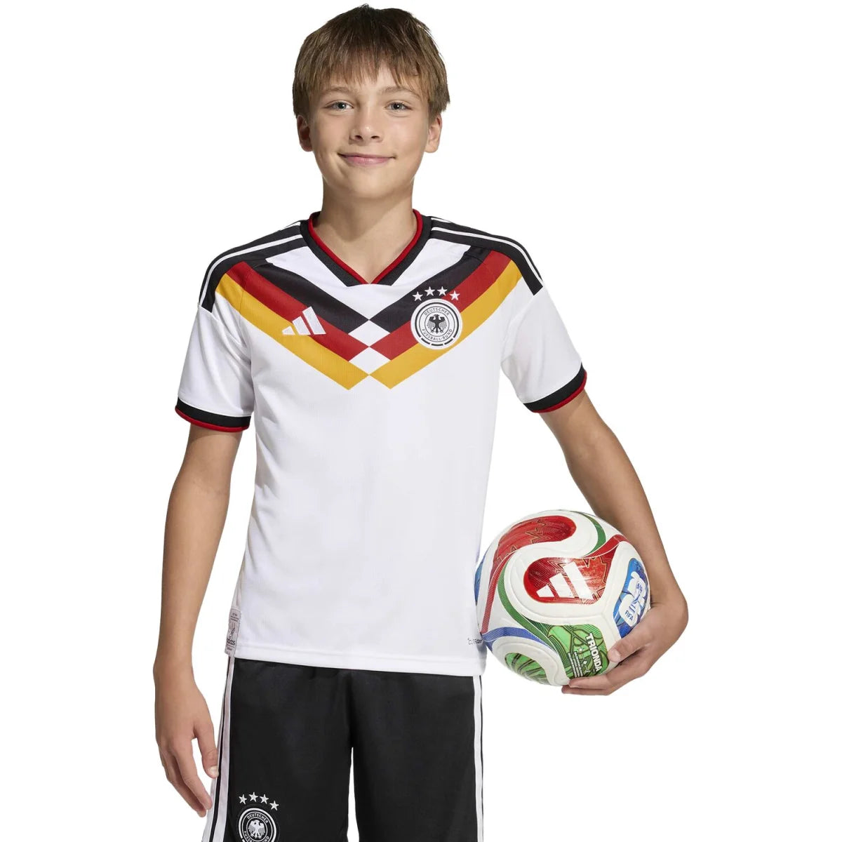 adidas DFB Home Trikot Kinder WM2026 - weiß/schwarz/rot/gold
