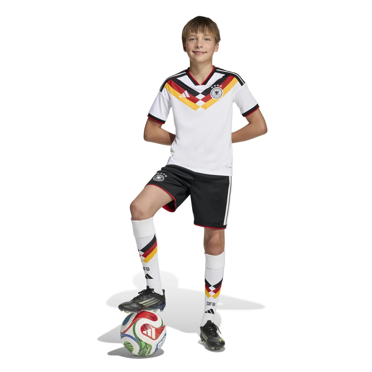 adidas DFB Home Trikot Kinder WM2026 - weiß/schwarz/rot/gold