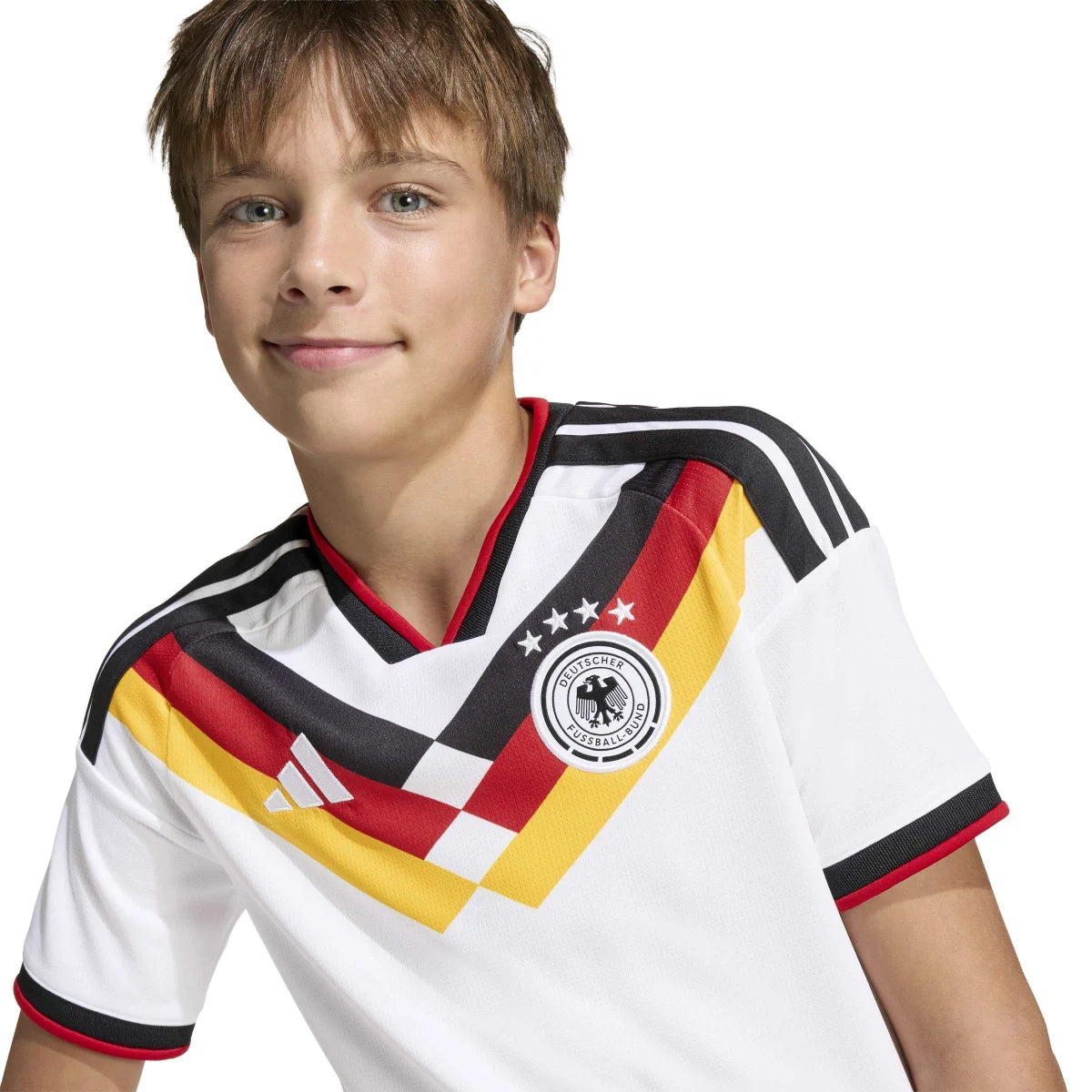 adidas DFB Home Trikot Kinder WM2026 - weiß/schwarz/rot/gold